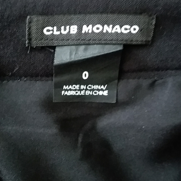 Club Monaco Size 0 Black & White Mini Skirt - Picture 3 of 3